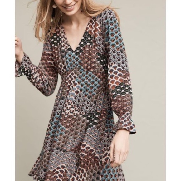 Maeve Monaco Tiered Dress Anthropologie M - Picture 1 of 13